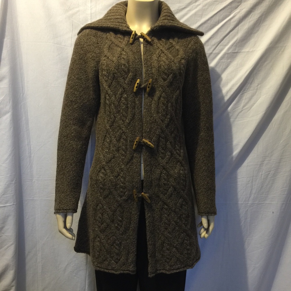 Wool cardigan sweater